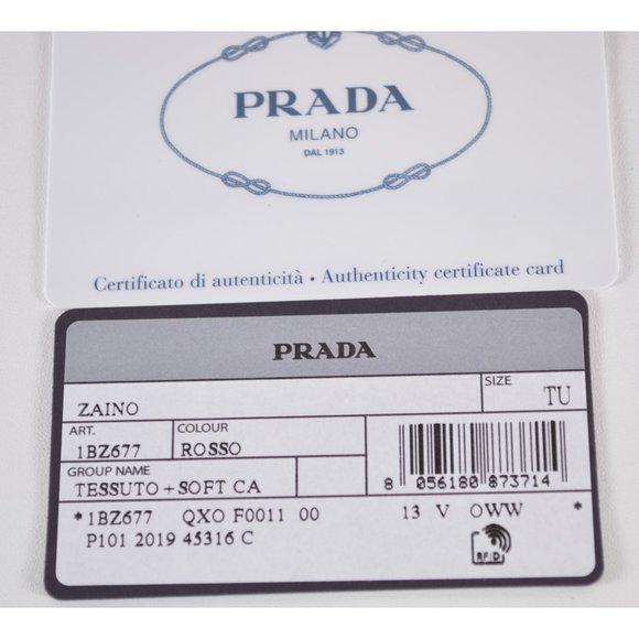 Prada Zaino Tessuto Nylon Backpack Purse Bag - Picture 7 of 12